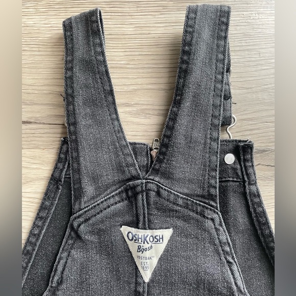OshKosh | Denim Jumper Dress | Overall Dress | Faded Black Wash | Girls Size 8 - Picture 11 of 11